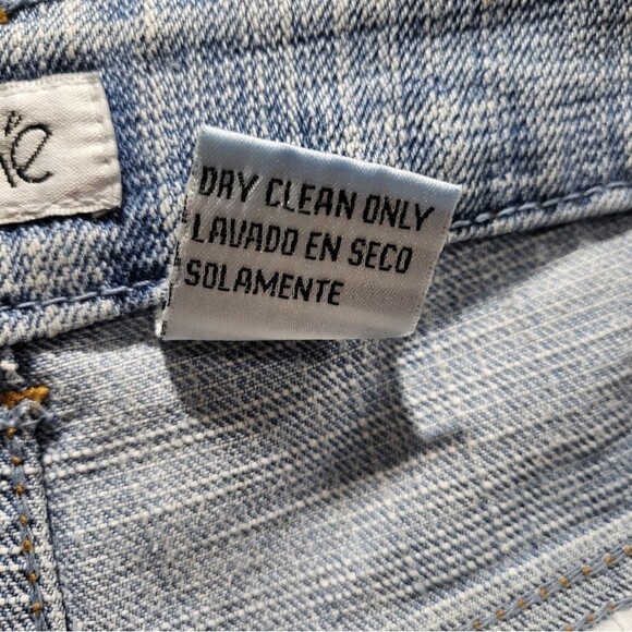 Vintage Cache Rhinestone Bling Denim Capris Sz 8 Washed Blue Y2K Boho - Picture 7 of 9